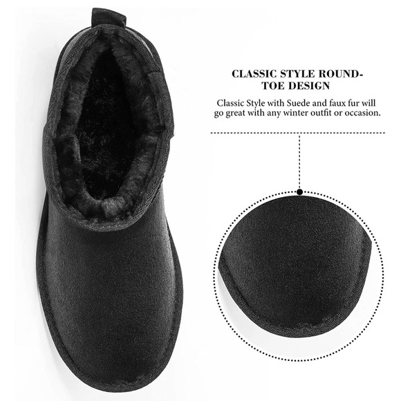 HStylish Women's Classic Mini Short Ankle Boot Size 10 - Picture 13 of 13